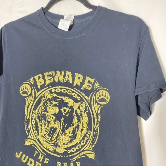 Gildan Black Gold Beware The Bear Jude Dawkins Graphic Tee T Shirt S - Picture 8 of 14